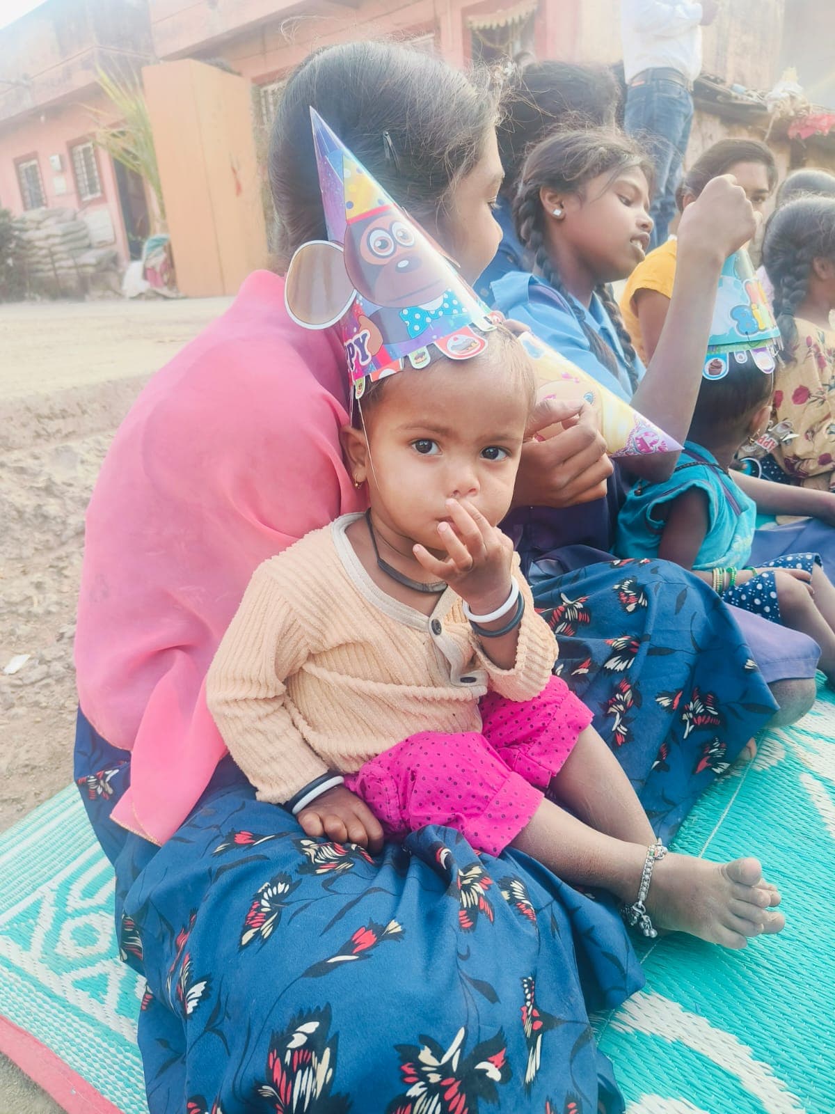 Children celebrating birthday