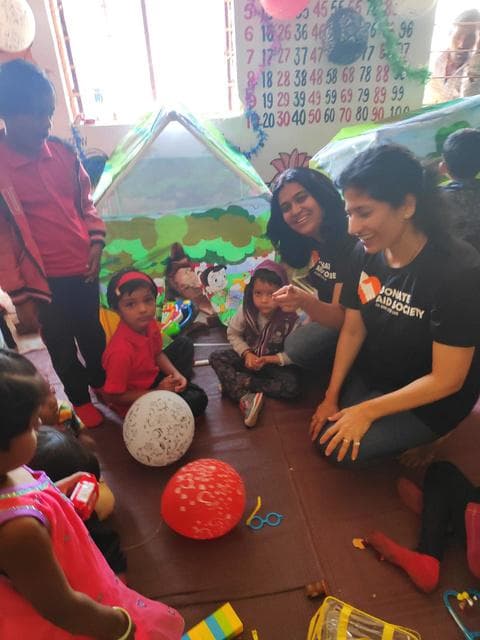 Village children learning through play